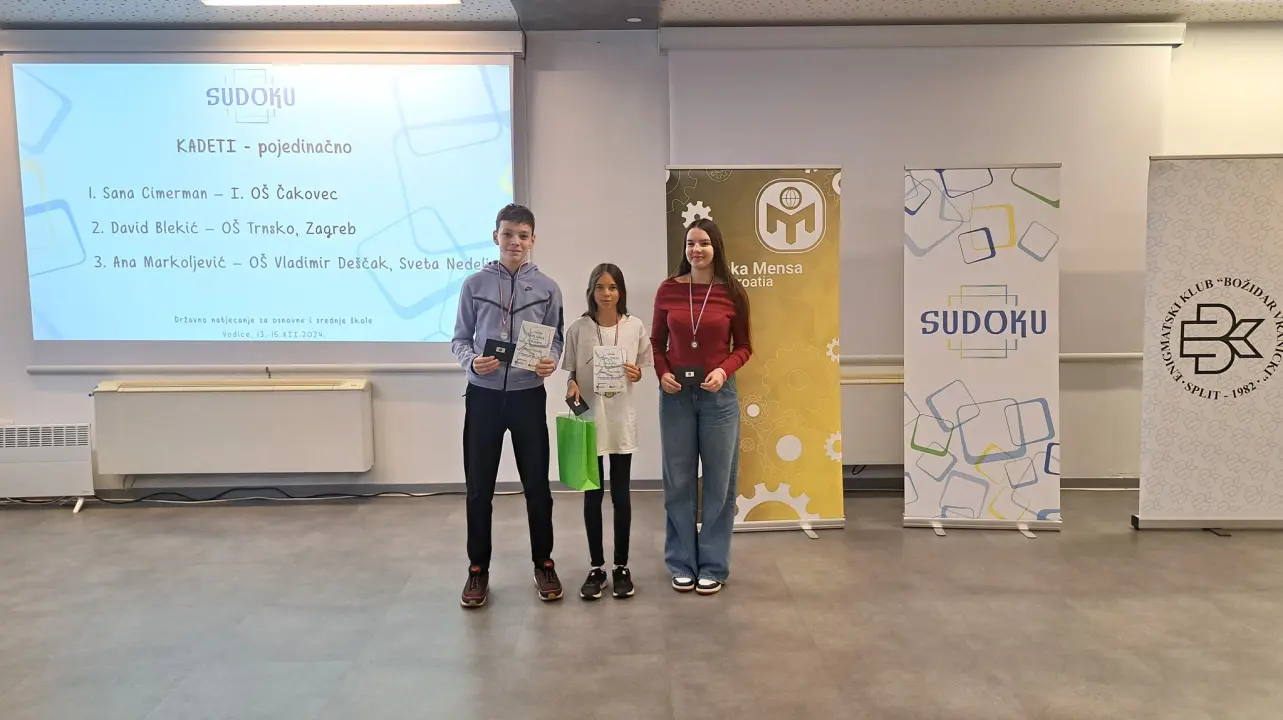Sudoku finale u Vodicama: Upoznajte pobjednike državnog natjecanja 2024.