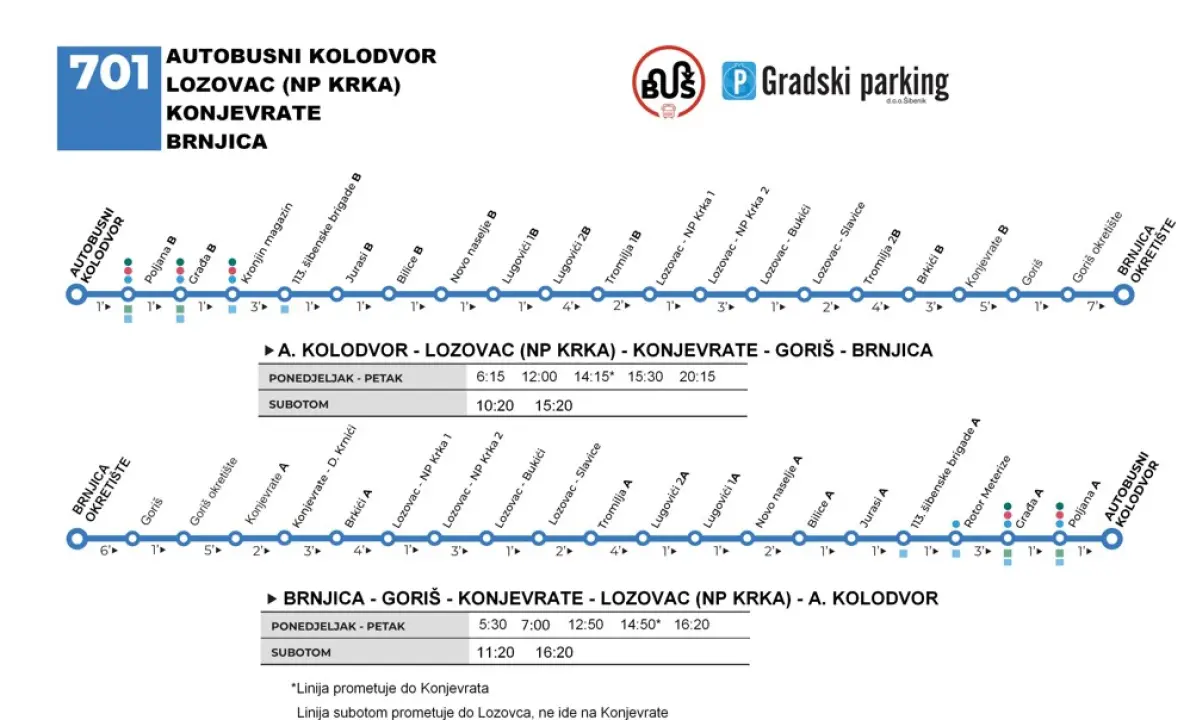 Sezonski vozni red gradskih i prigradskih autobusa 