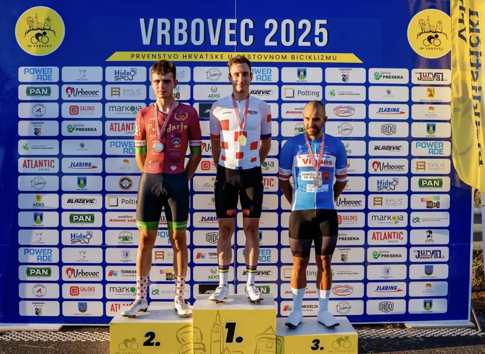 FOTO Šibenski biciklist Lorenzo Marenzi brončani na nacionalnom prvenstvu u kronometru