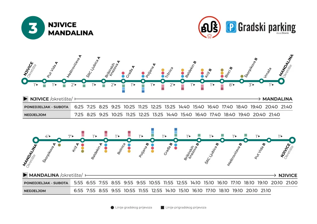 Jesenski vozni red gradskih i prigradskih linija
