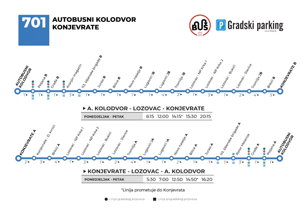 Jesenski vozni red gradskih i prigradskih linija